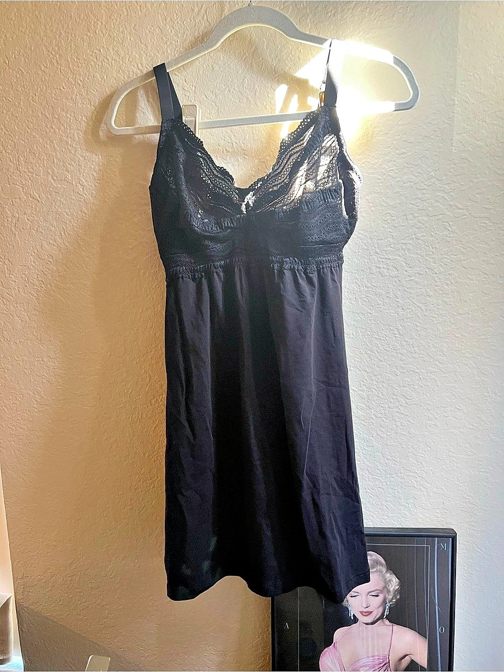 CosaBella Curvy Collection Black Lace Chemise Size Small NWT